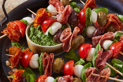 10 Brochette de chorizo, tomates cerises, Brebis piment d’Espelette