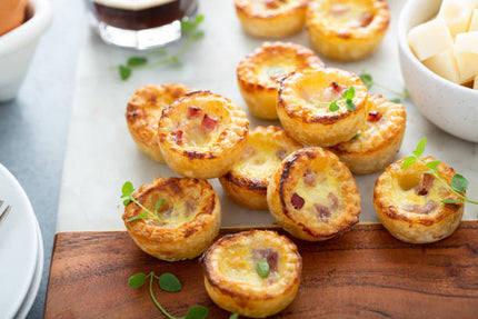 10 Mini flan de champignons, persil et jambon cuit Italien