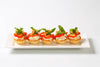 10  Mini tartelette salée tartare de tomates au basilic et huile d'olive, jambon cru