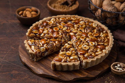 Tarte aux noix et caramel  (8 parts)